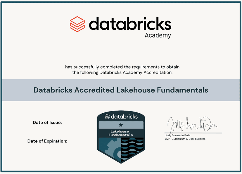 Databricks Accredited Databricks Lakehouse Fundamentals