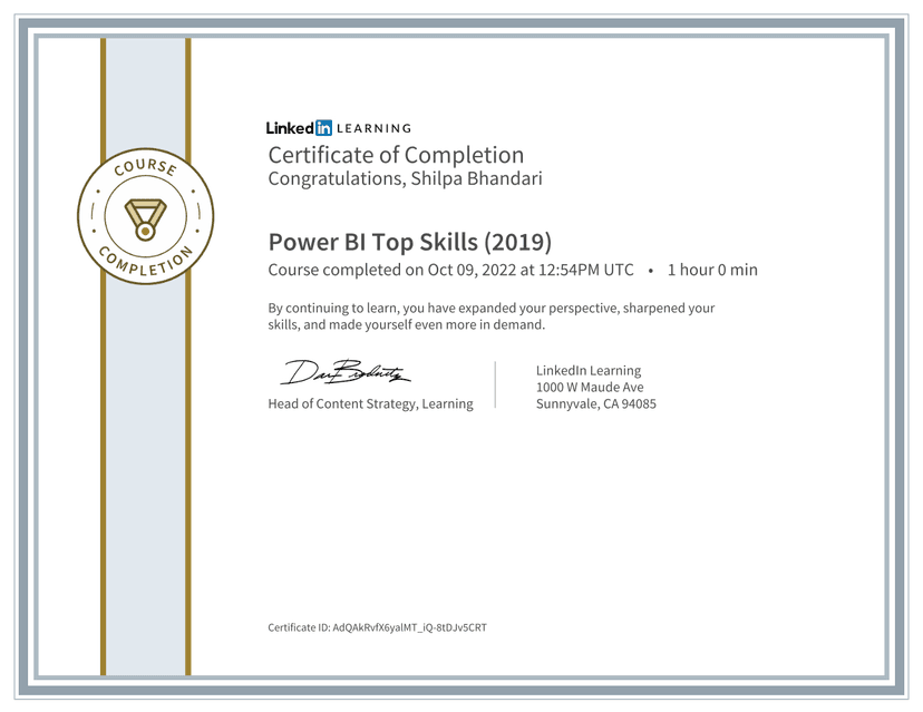 Power BI Top Skills (2019)